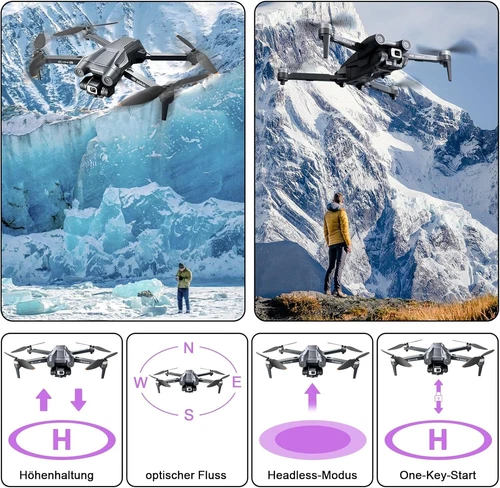 Drohne 4K HD Kamera faltbar Quadcopter GPS Positionierung Luftaufnahmen Drohne - Bild 14 von 21