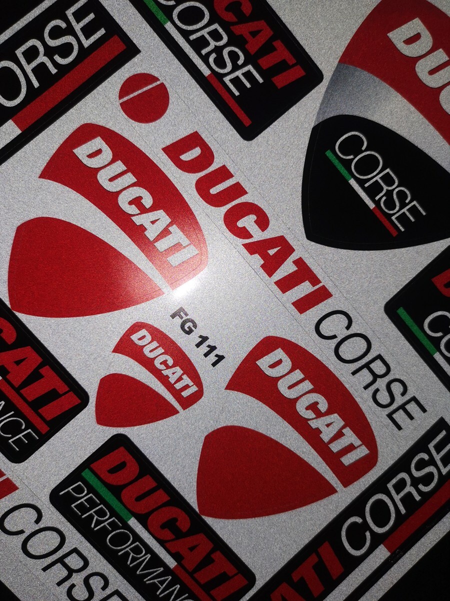 1 Set Reflective Ducati Sticker Decal Helmet Decal for Ducati