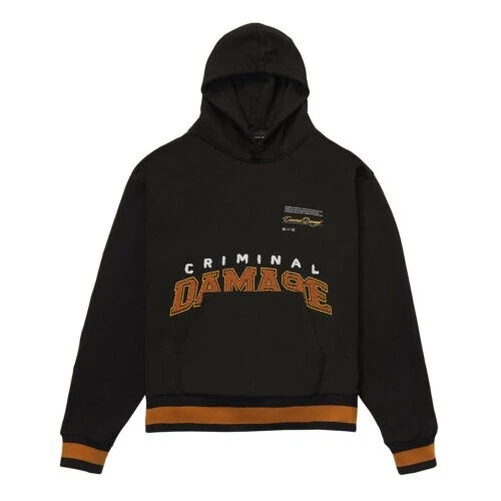Criminal damage top hoodie mens