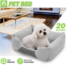 Winter Pet Cat Dog Bed Fluffy Plush Calming Bed Rectangle Washable Pet Mattress