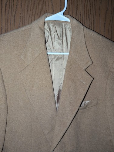 Vintage Robert Stock Sport Coat 38S Camel Hair Wool Two Button Vented Blazer - Picture 7 of 11