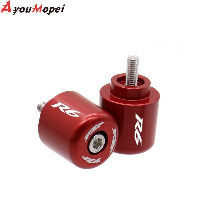 R6 Hand Grips Handlebar Bar Ends Cap For YAMAHA YZF R6 YZFR6 YZF