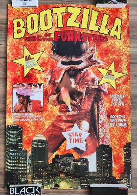 Bootsy Collins SUPER RARE Bootzilla 24x36 Promo Poster Parliament ...