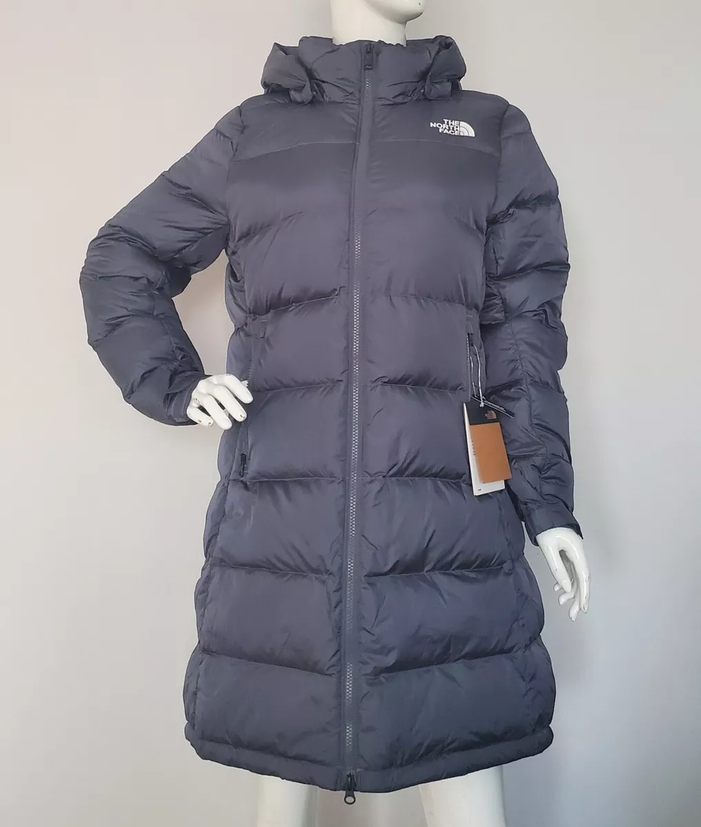 THE NORTH FACE WOMEN METRO III PARKA DOWN WINTER HOODIE PUFFER COAT VANADIS  GREY