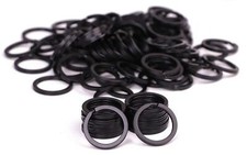 100PCS Black Metal Key Rings Bulk Flat Split Key Chain Part Connector Keyring