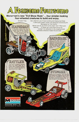 Monogram Rattler 1976 Hangman Sand Shark Rattler Stinger Evil Show Hot Rods Monogram Toy ...