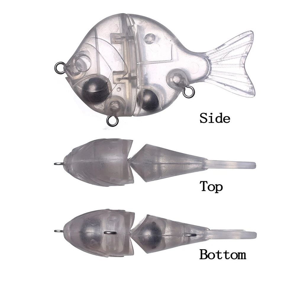 5PCS 9cm 33g Sinking Bluegill Swimbait Unpainted Bait Blank Fishing Lure model - Image 3 of 4