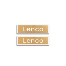 Lenco Turntable Aluminum Logo Badge Metal 36mm 1.42" X10mm 0.39" GOLD