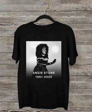 RIP Angie Stone 1961-2025 Short Sleeve Black All Size T-Shirt PP370