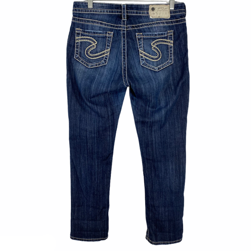 Silver Jeans Natsuki Capri Jeans Women's Size 29 Blue Cotton Spandex JE