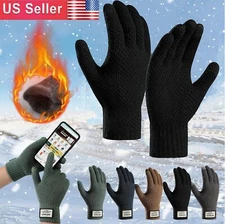 Windproof Thermal Knitted Winter Gloves Touch Screen Warm Mittens Men Women US