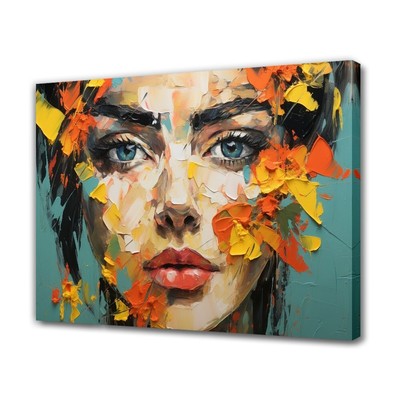 30*20cm Forbeauty Abstract Blue Yellow Red Paint Lips Colorful Vase Antique For