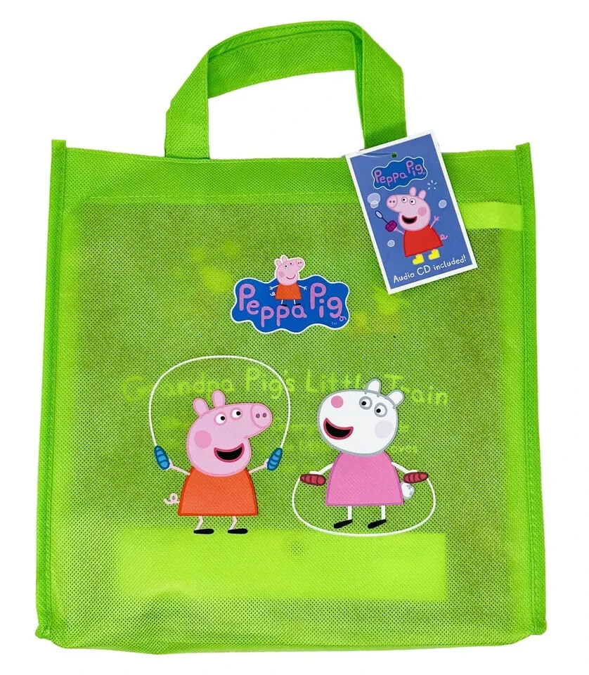 Peppa Pig Lime Bag 10 Books Collection Set including CD Grandpa Pig’s Little