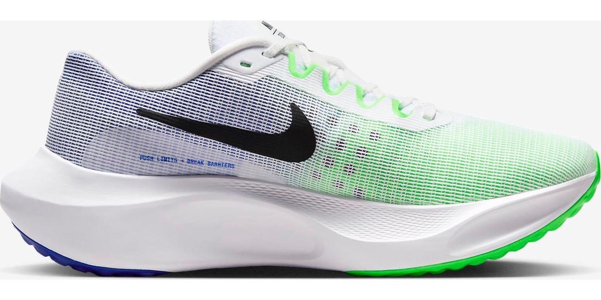 Nike Zoom Fly 5 White Green Strike Racer Blue Black DM8968 Nike Zoom Fly 5 White Green Strike Racer Blue Black DM8968