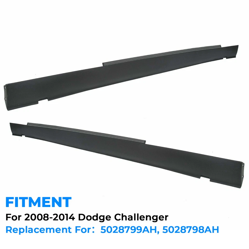 Rocker Panel For Dodge Challenger 08-14 Door Exterior Side Molding Body Trim Foto 2 de 4