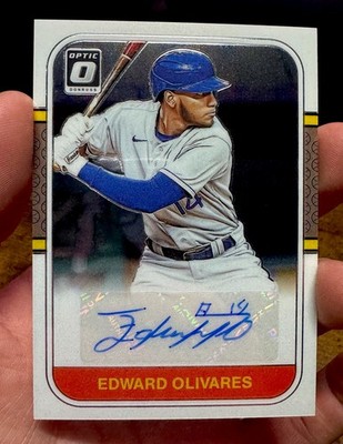 2021 Optic Baseball Edward Olivares #RS87-EO Auto Kansas City Royals MLB