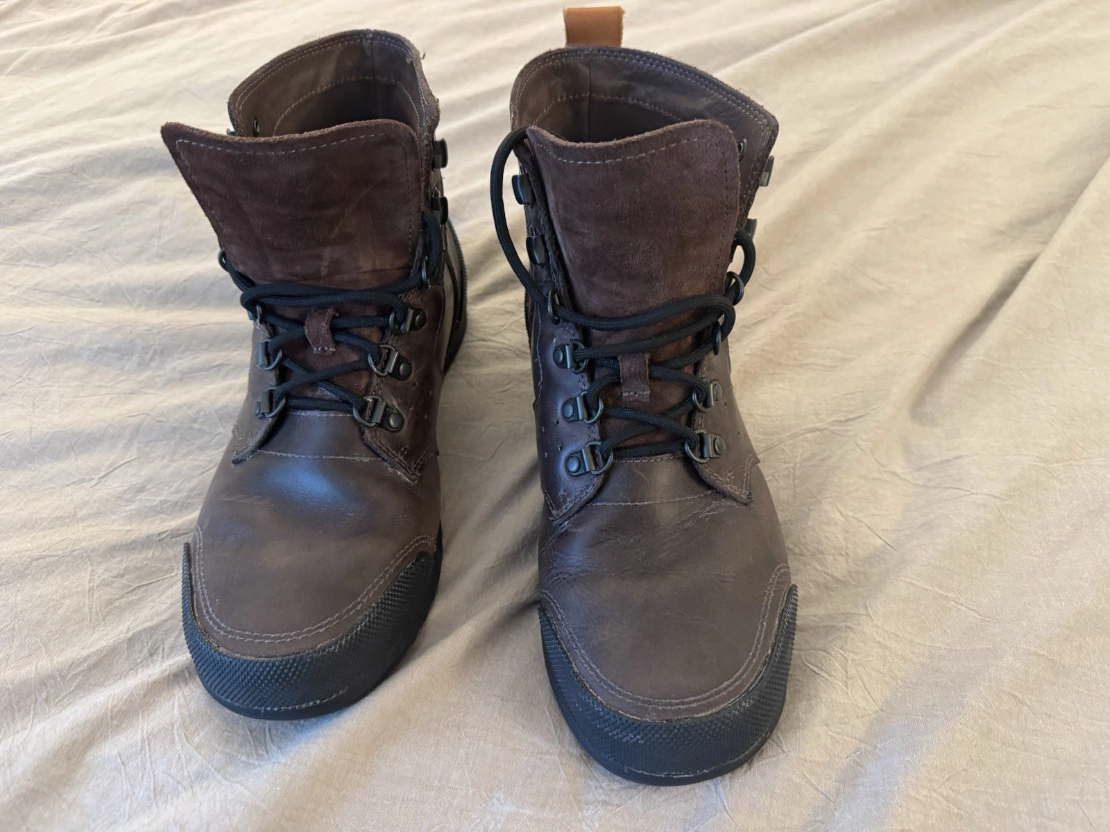 Sorel Men's Sz 9 Ankeny Mid Hiker Brown Leather Waterproof Outdoor Boots Trail