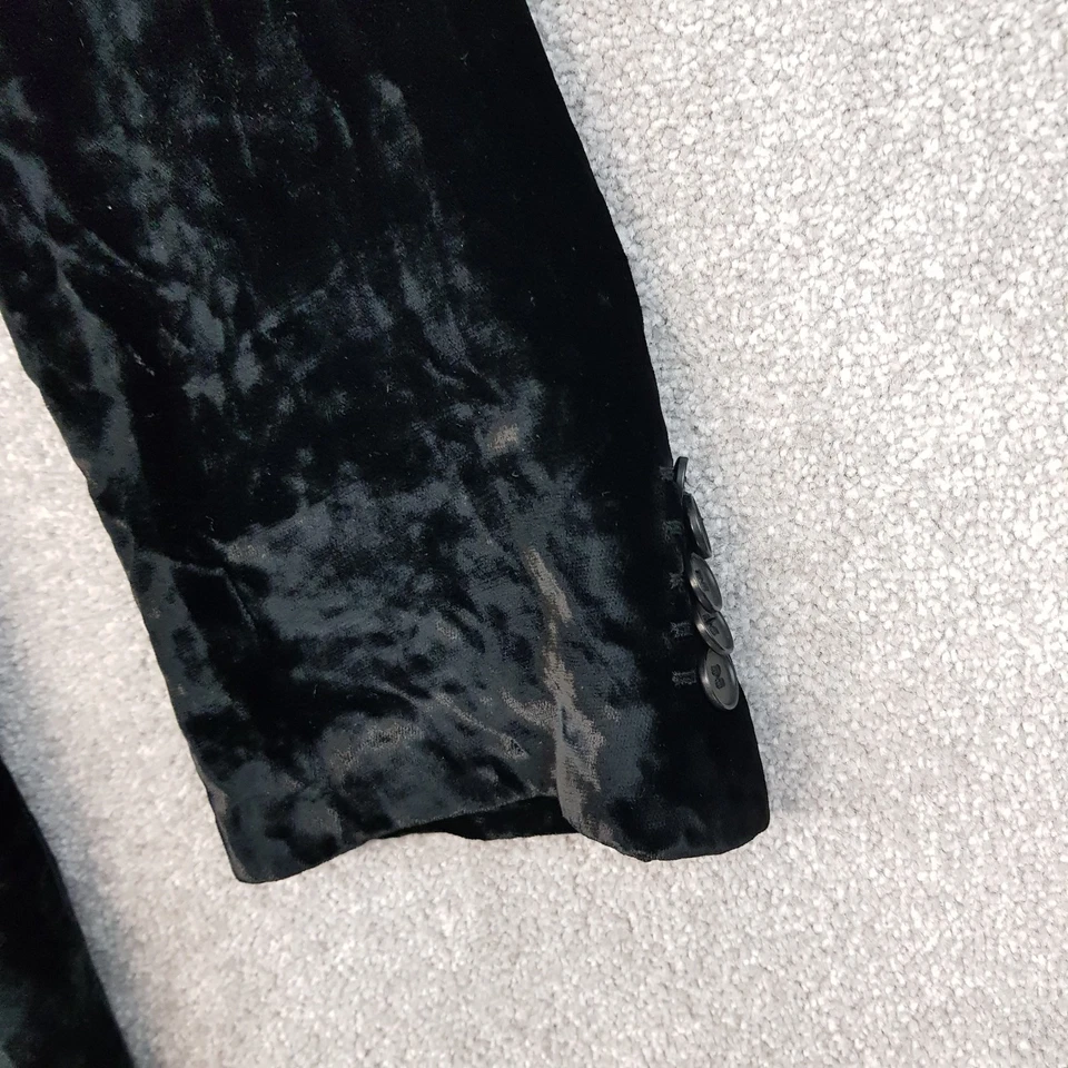 Paul Smith Mens Jacket 38 Black Velvet Tuxedo Smoking Blazer Dinner Cigar VTG - Image 3 of 4