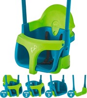 TP Toys Quadpod 4-in-1 Growable Swing Seat Green, Outdoor Playground Baby Swing