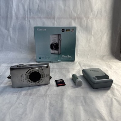 Canon PowerShot ELPH 510 HS Gray Touchscreen 12x Zoom Camera Bundle 1GB Tested