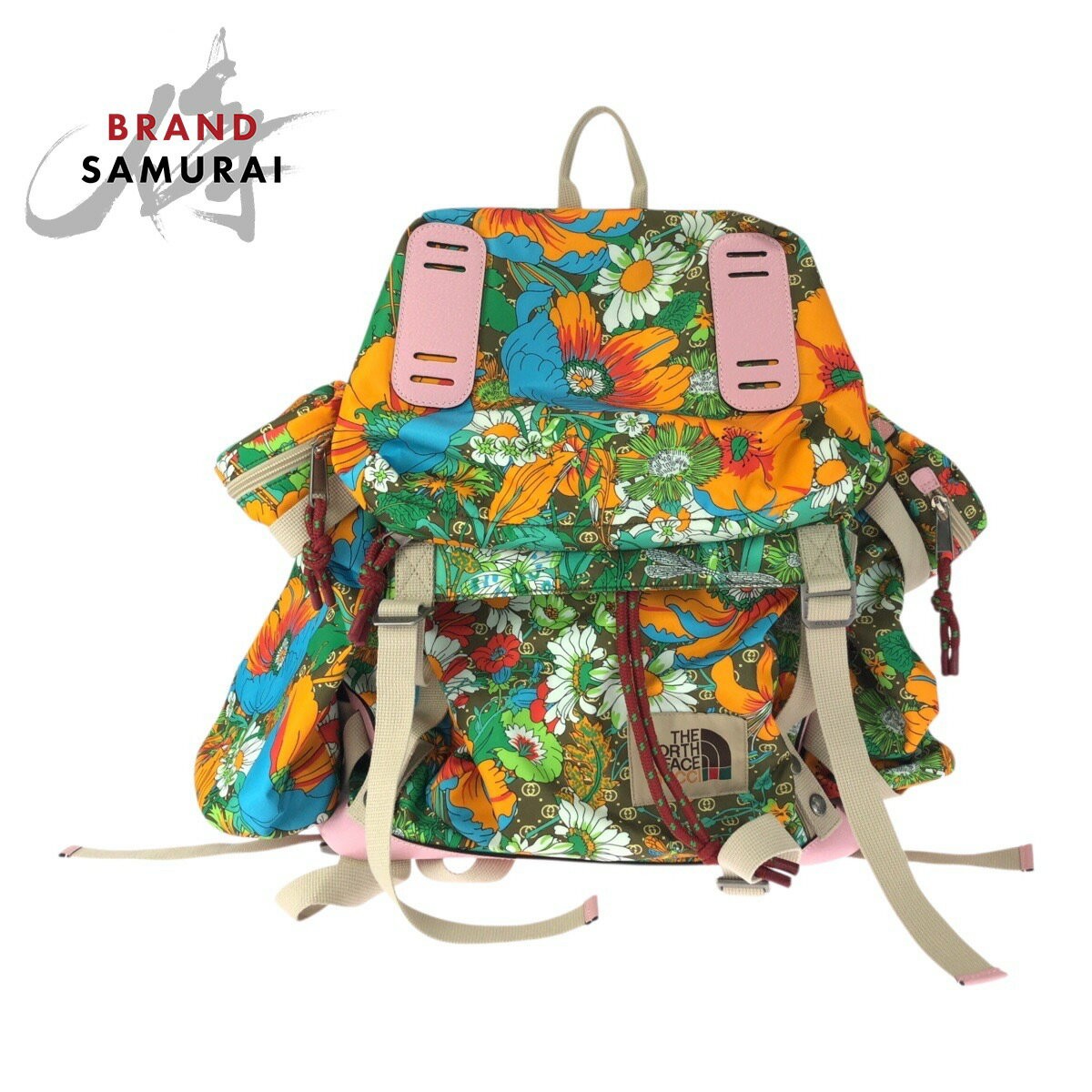 floral north face backpack Gucci x The North Face Floral Backpack Rucksack Polyester Cotton Leather  650294