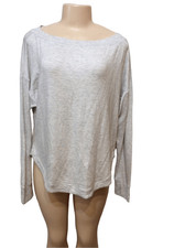 All in Motion Women Long Sleeve Top Thumbholes Medium(women) Heather Grey Modal