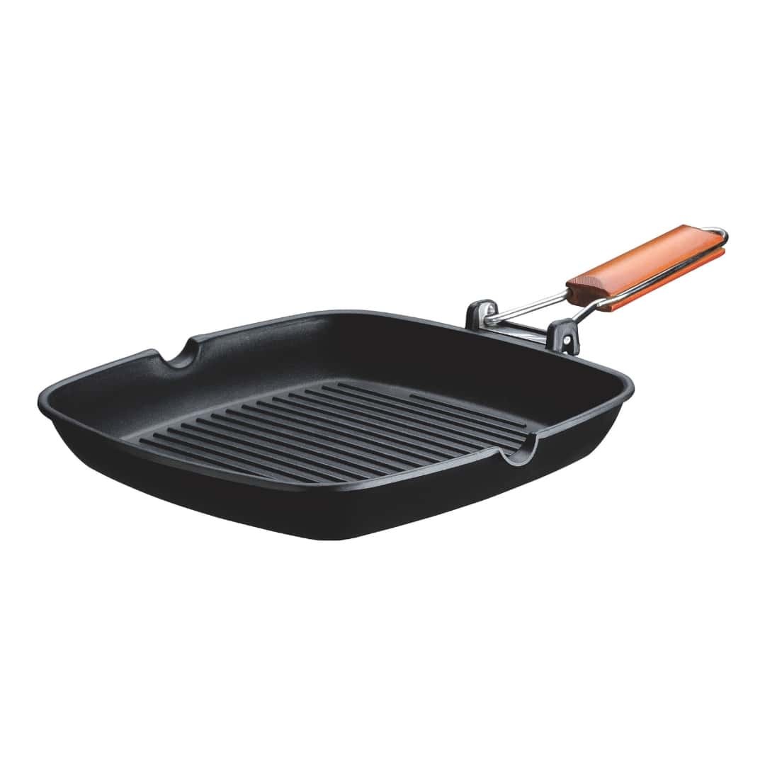 Steak Grill Square Aluminum Cast Non-Stick 28x28 ABERT Induction