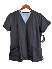 NEW Grey's Anatomy by Barco Black V Neck Women's Scrub Top Size Large Nurse MA