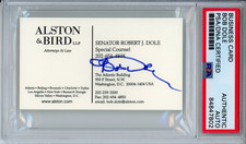 SENATOR BOB DOLE SIGNED BUSINESS CARD PSA DNA AUTOGRAPH PRESIDENT CONTENDER RIP