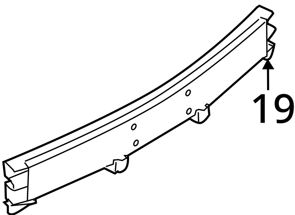 2012-2019 Ford Taurus Rear Bumper Reinforcement 994383 Foto 3 de 3