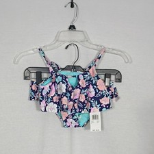 NWT Raisins Girls Cayucos 2 Piece Swim Suit Floral Print Size 8 Summer