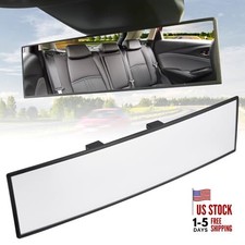 JOYTUTUS Rear View Mirror, Universal.8Inch Panoramic 1 Clear Black frame 