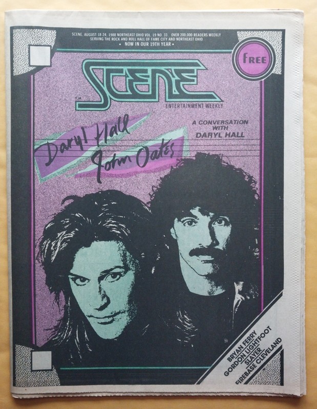 Scene Mag - Aug 18, 1988 - Hall & Oates, Bryan Ferry, Gordon Lightfoot,  more EX