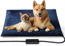 Large Waterproof Pet Heating Pad with Timer  6 Temp Settings - 35x24in