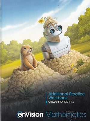 NEW 3rd enVision MATH ADDITIONAL PRACTICE WORKBOOKS Vol 1 & 2 Topics 1-16 2020
