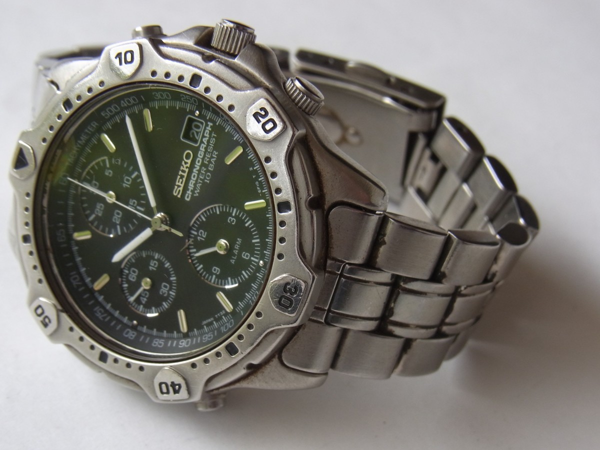 JUNK! SEIKO CHRONOGRAPH 7T32-6E40 10 BAR MEN'S UNTESTED JUNK! | eBay
