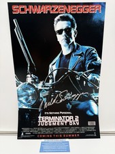 Arnold Schwarzenegger Signed Terminator 2  11x17 Movie Poster AD COA