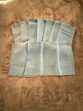 Vintage Table Napkins – Set of 8 – Light Blue / Duck Egg – Solid Color