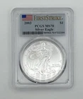 2003 American Silver Eagle First Strike PCGS MS70, PCGS POP 673