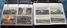 Large Early 1900s Postcard Collection Mostly US in Two Albums (579 Postcards)