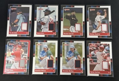 2022 Panini Donruss Baseball RETRO 1988 MATERIALS Relic Card Insert Lot 8 Cards
