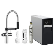 Blanco drink.soda EVOL-S  Pro Steel Hochdruckarmatur Trinkwasser Komplett System