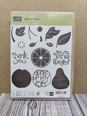 Stampin' UP! APPLE OF MY EYE Stamp Set Pear Lemon Thank You Leaf Sweetest