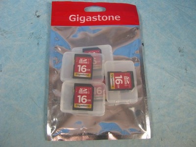 Gigastone 16GB SD Card 5-Pack, Memory Card for Cameras Full HD Video SDHC U1 C10