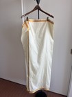 New Men's Ivory & Gold Zari Border Silk Dhoti 47" x 92" (2.4 Meters / Lungi Wrap — photo 6