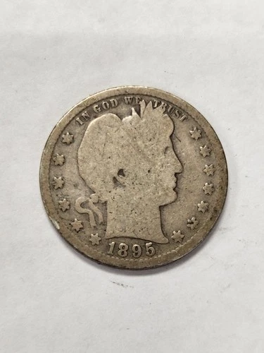 1895-S Barber Silver Quarter 25c