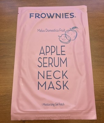 Frownies Apple Serum Neck Mask - 1 Moisturizing Gel Patch - Exp 6/2026