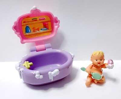 MIMI & I GOO GOOS / Ritzy and Mitzy soap box 1994 Bluebird mini doll playset