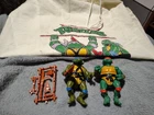 Vintage 1988 Playmates Michelangelo Leonardo TMNT with Duffle