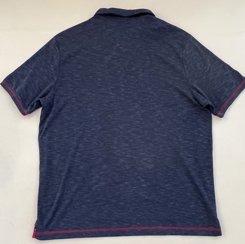 Nat Nast Luxury Originals Mens Dark Blue Polo Shirt Sz XL S/L Contrast Stitch - Picture 15 of 18